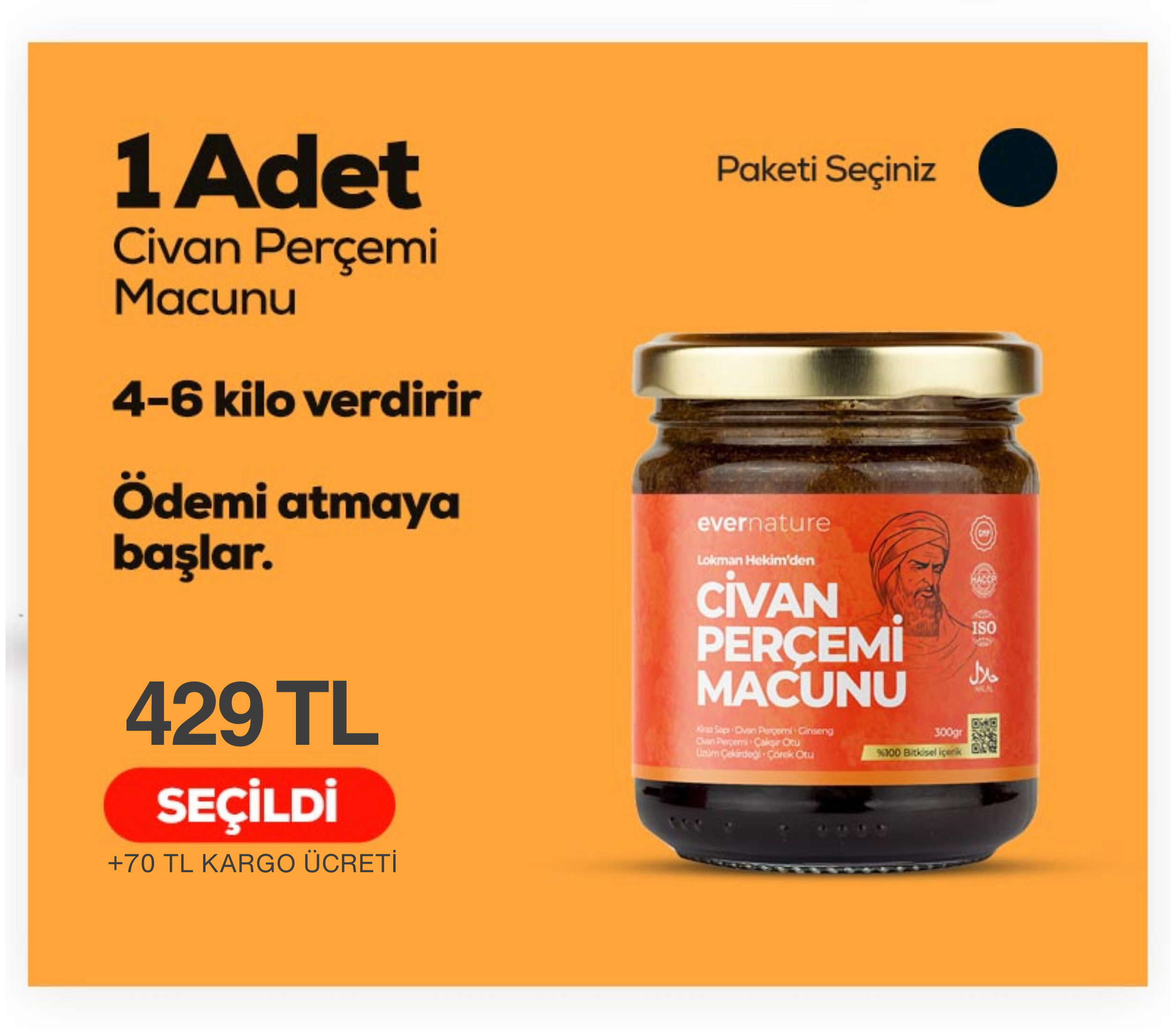 1 Adet Civan Perçemi Macunu
